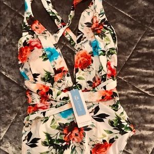 One piece halter swim suit